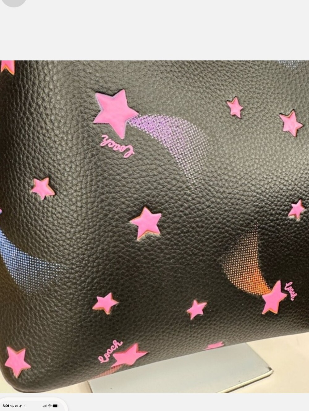 COACH Small Town Bucket Bag W/ Disco Star Print... New - Picture 6 of 9